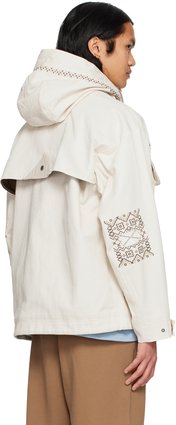 Li-Ning Off-White Embroidered Jacket