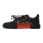 Off-White Black Leather Vulcanized Sneakers