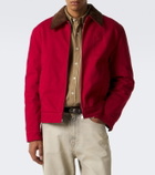 Ami Paris Ami de Coeur corduroy-trimmed denim jacket