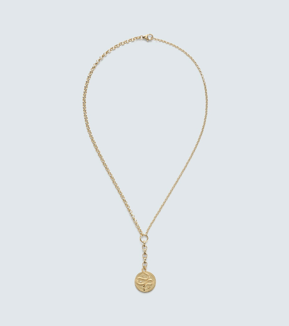 FoundRae Wholeness Medium 18kt gold (750/1000) pendant necklace with diamond
