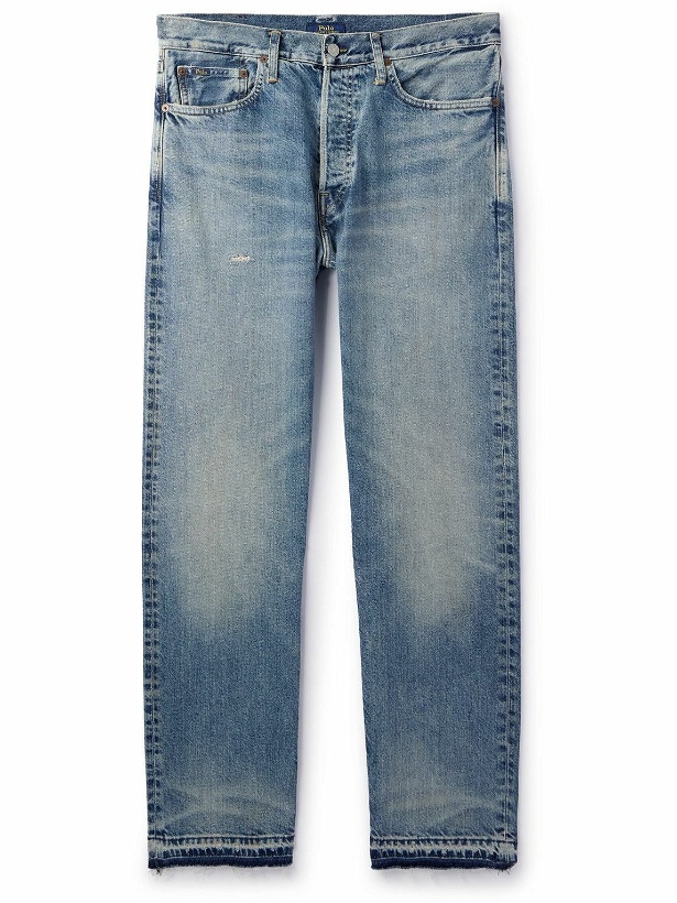 Photo: Polo Ralph Lauren - Heritage Straight-Leg Distressed Recycled Jeans - Blue