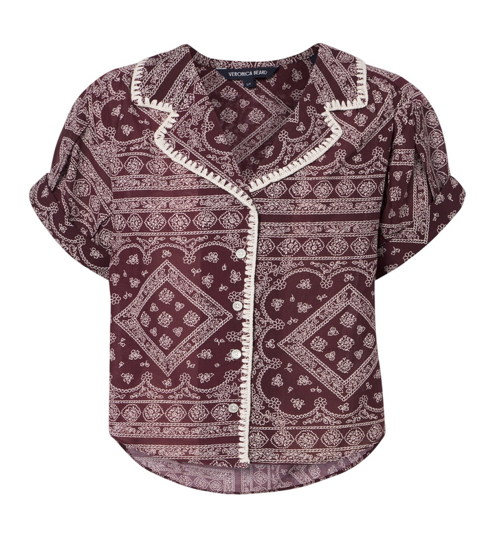 Photo: Veronica Beard Ilene printed cotton-blend shirt