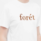 Foret Men's Resin Logo T-Shirt in White/Brown