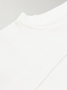 KAPITAL - Distressed Panelled Printed Cotton-Jersey Sweatshirt - White