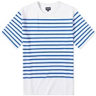 Arpenteur Men's Pontus T-Shirt in White/Blue Stripe