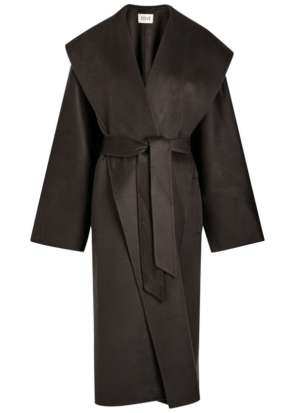 Photo: Tove Fenn Belted Wool-blend Coat Brown