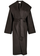 Tove Fenn Belted Wool-blend Coat Brown