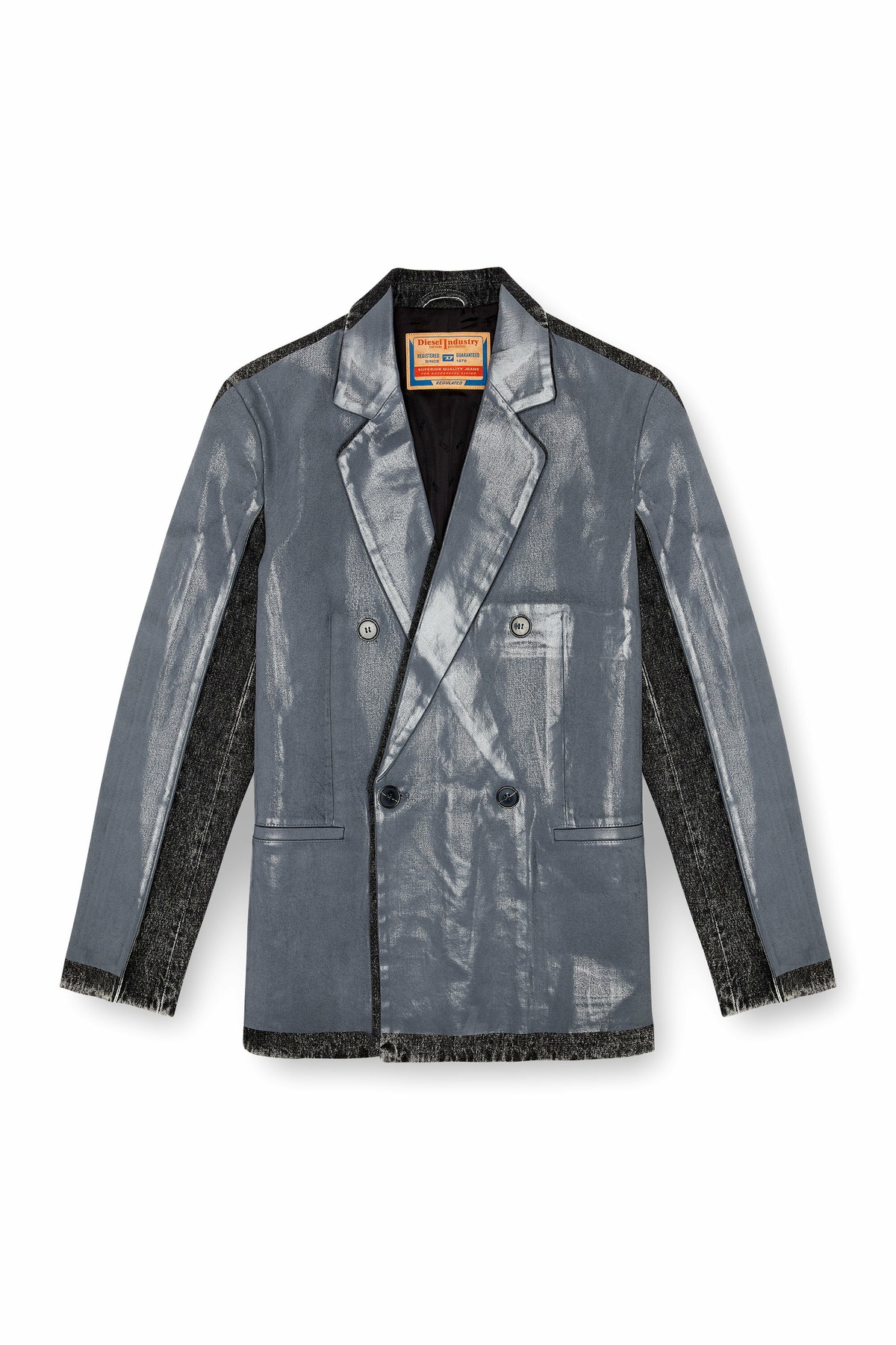 Diesel Denim blazer with half coating - Denim Jackets Mens in 