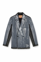 Diesel Denim blazer with half coating - Denim Jackets Mens in Multicolor