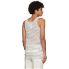 Martin Asbjorn Off-White and Gold Striped Ryan Tank Top