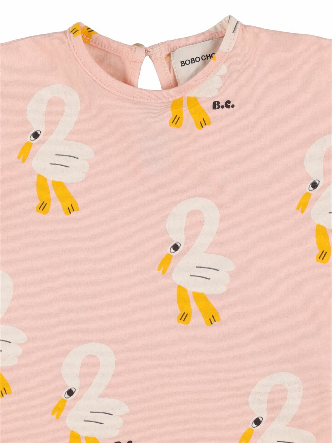 BOBO CHOSES Swan Print Organic Cotton T-shirt
