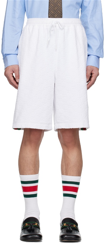 Photo: Gucci White GG Shorts
