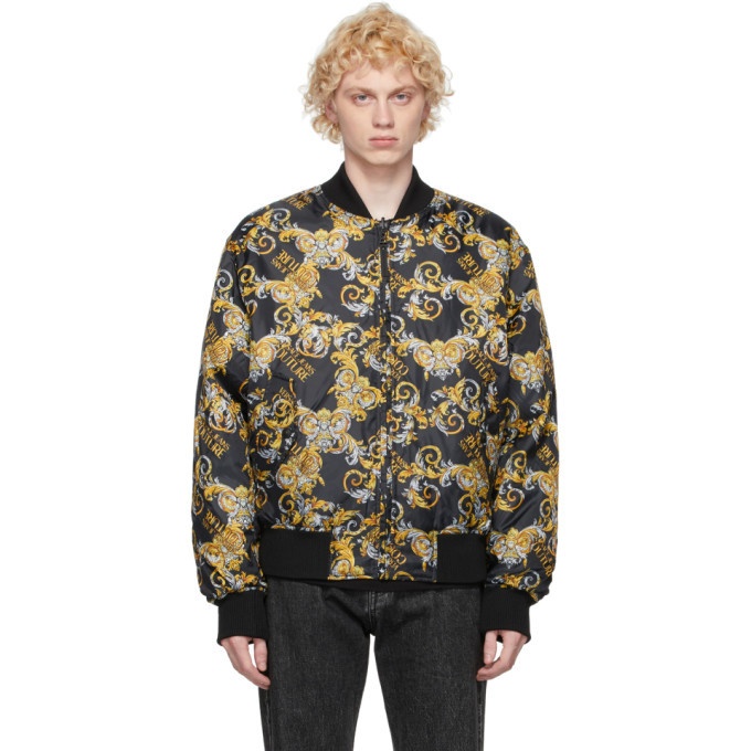 Photo: Versace Jeans Couture Reversible Black Baroque Bomber