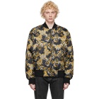 Versace Jeans Couture Reversible Black Baroque Bomber