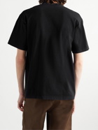 Central Bookings Intl™️ - Logo-Print Cotton-Jersey T-Shirt - Black