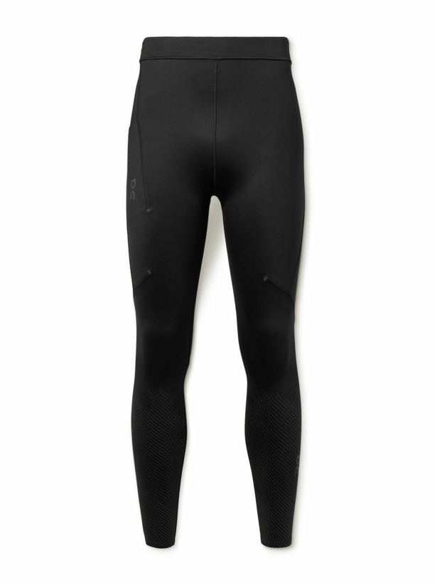 Photo: ON - Lumos Logo-Print Stretch Recycled Running Tights - Black