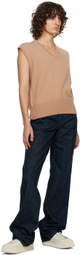 extreme cashmere Tan n°243 Spencer Vest