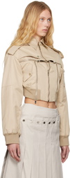 Rokh Beige Broken Harrington Jacket