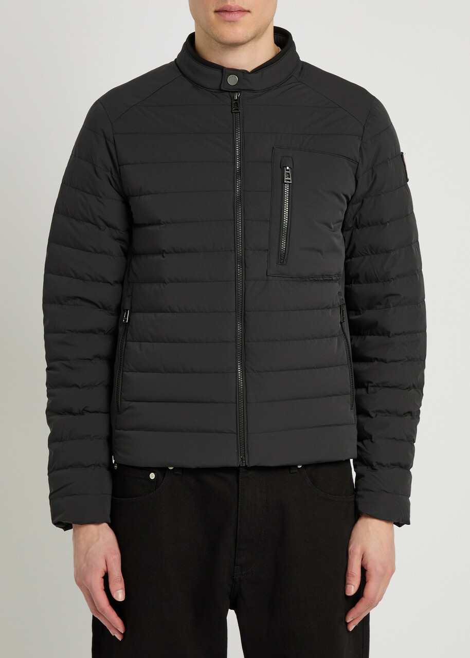 Belstaff Chassis Padded Stretch-shell Jacket Black