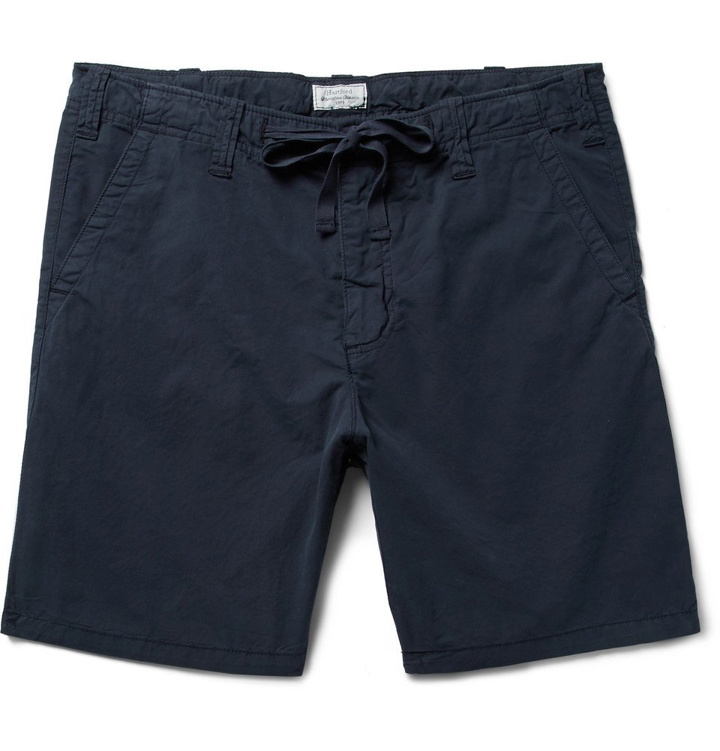 Photo: Hartford - Slim-Fit Cotton-Twill Drawstring Shorts - Men - Storm blue
