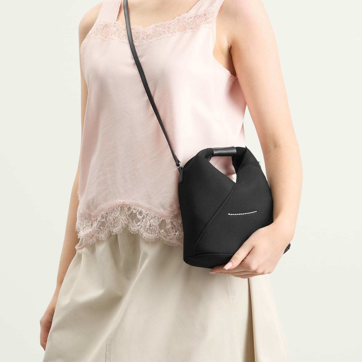 MM6 Maison Margiela Women's Small Japanese Crossbody Bag in Black 