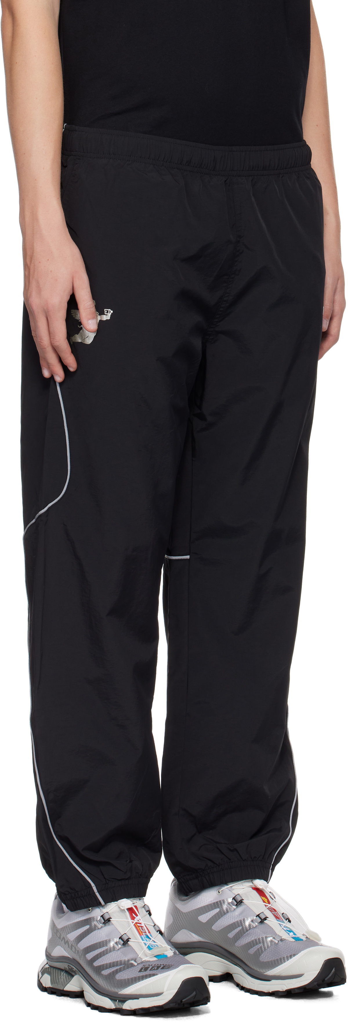 PLACES+FACES Black Nylon Tracksuit Sweatpants