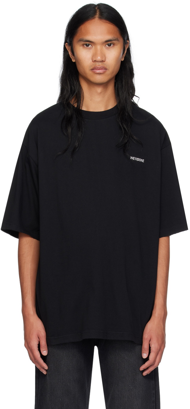 Black Princess Print Damaged T-Shirt by We11done on Sale