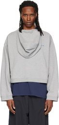 VETEMENTS Gray Athletic Logo Hoodie