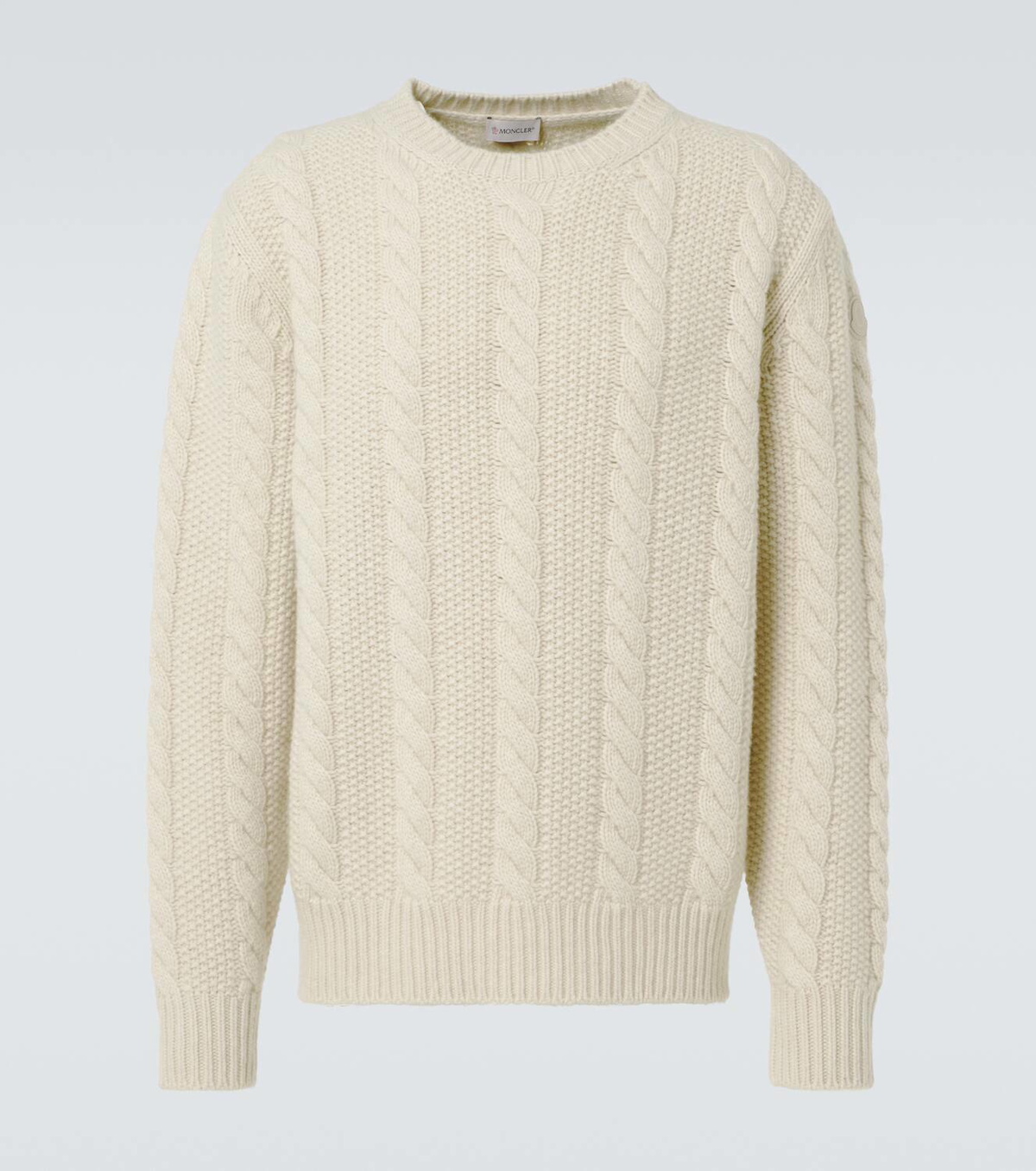 Moncler Cable-knit wool and cashmere sweater Moncler