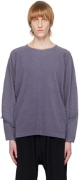 HOMME PLISSÉ ISSEY MIYAKE Purple Serrate Long Sleeve T-Shirt