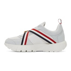 Thom Browne White Strap Raised Running Sneakers