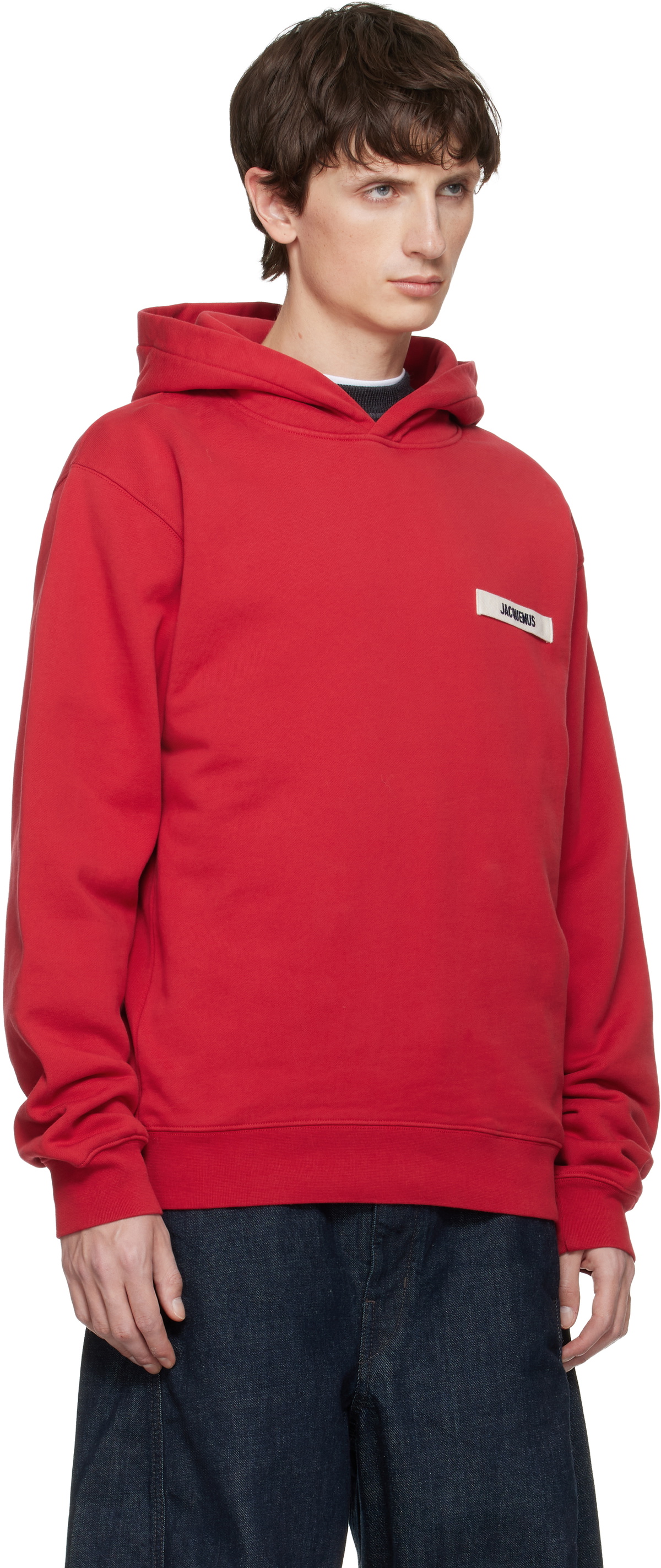 JACQUEMUS Red 'The Gros Grain' Hoodie Jacquemus