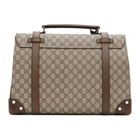 Gucci Brown Medium GG Briefcase Duffle Bag