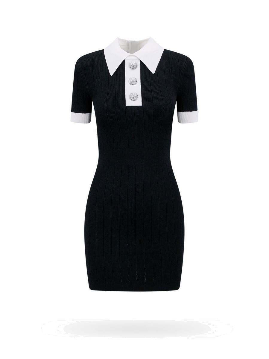 Balmain Black Viscose Casual Dress main image 1