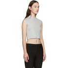 Nomia Grey Ribbed Sleeveless T-Shirt