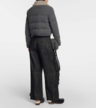 Brunello Cucinelli Shearling-trimmed cashmere jacket