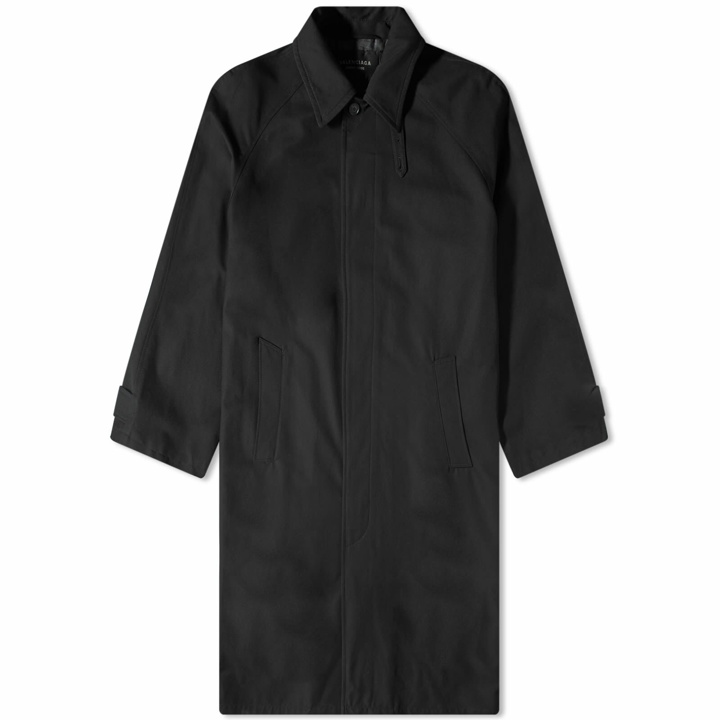 Photo: Balenciaga Men's Raglan Car Coat in Black