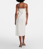 Posse Darya embroidered linen and cotton midi dress