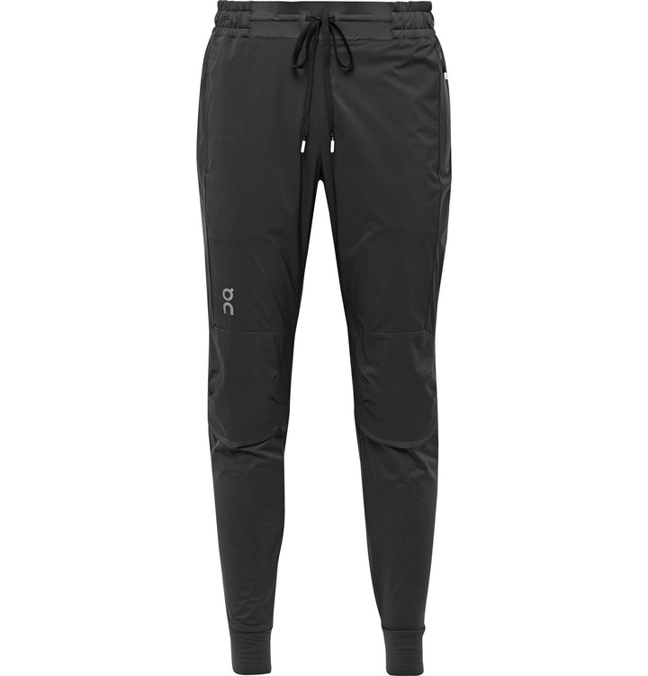 Photo: On - Slim-Fit Tapered Ripstop and Tech-Jersey Sweatpants - Black