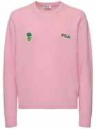 FILA + F+ Linear Crest V Neck Sweater