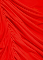 The New Arrivals Ilkyaz Ozel Khara Scarf-effect Stretch-jersey Mini Dress Red