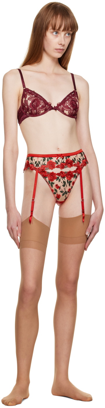 Fleur du Mal Red Roses & Thorns Garter Belt