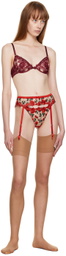 Fleur du Mal Red Roses & Thorns Garter Belt