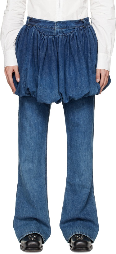 Photo: AARON ESH Blue Puff Skirt Jeans