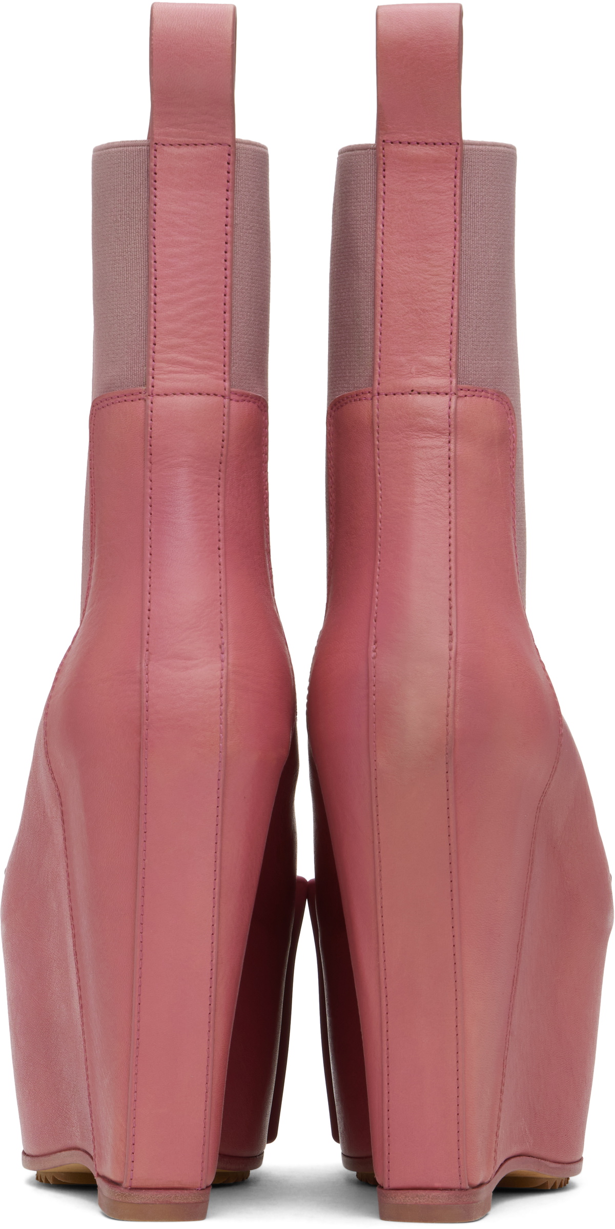 Rick Owens Pink Porterville Grilled Wedge Beatle Chelsea