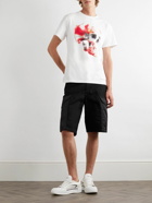 Alexander McQueen - Logo-Print Cotton-Jersey T-Shirt - White