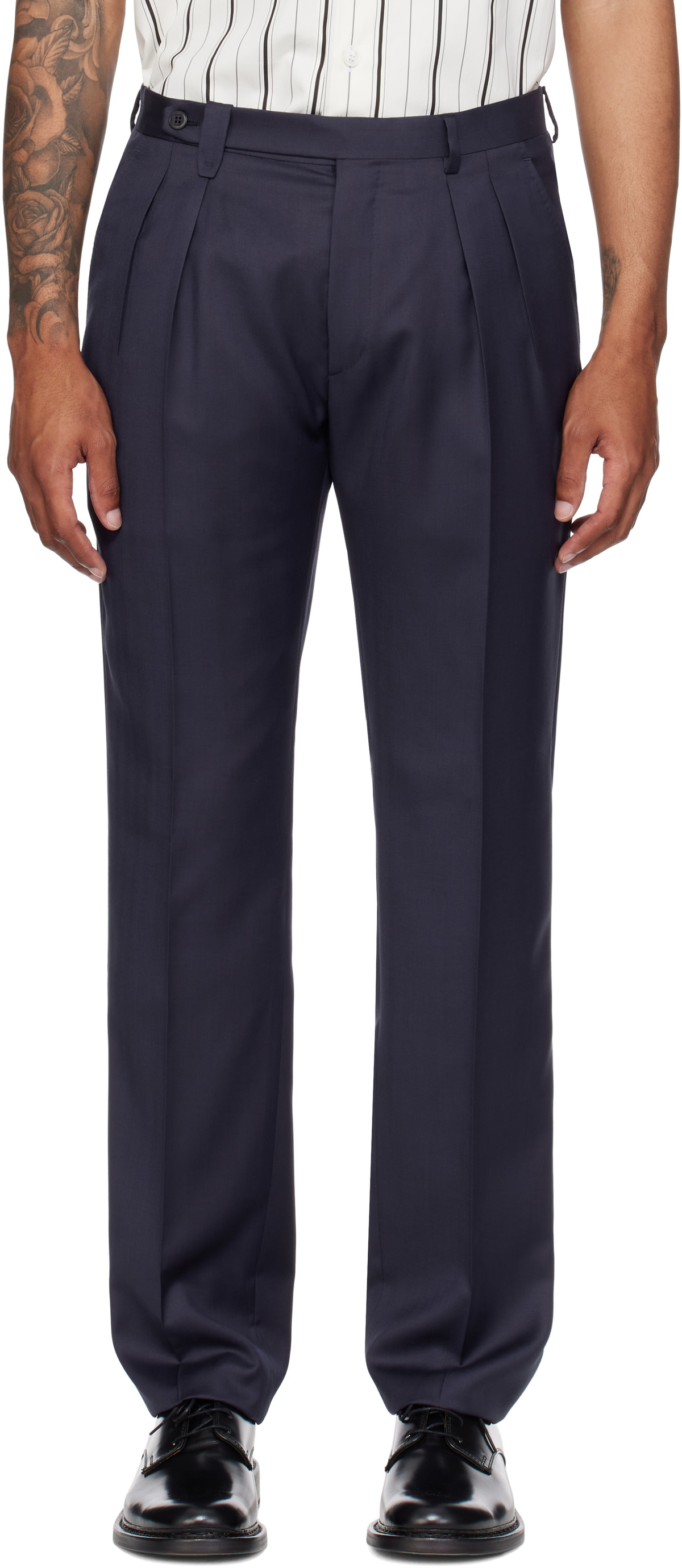 パンツ JOHN LAWRENCE SULLIVAN BONDAGE TROUSERS Gabardine bondage trousers
