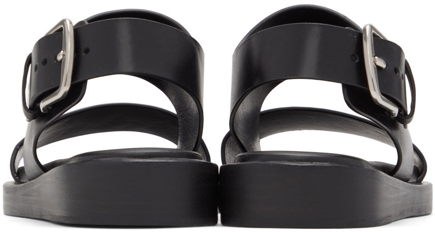 Lorre Black Espadrille Flat Sandals