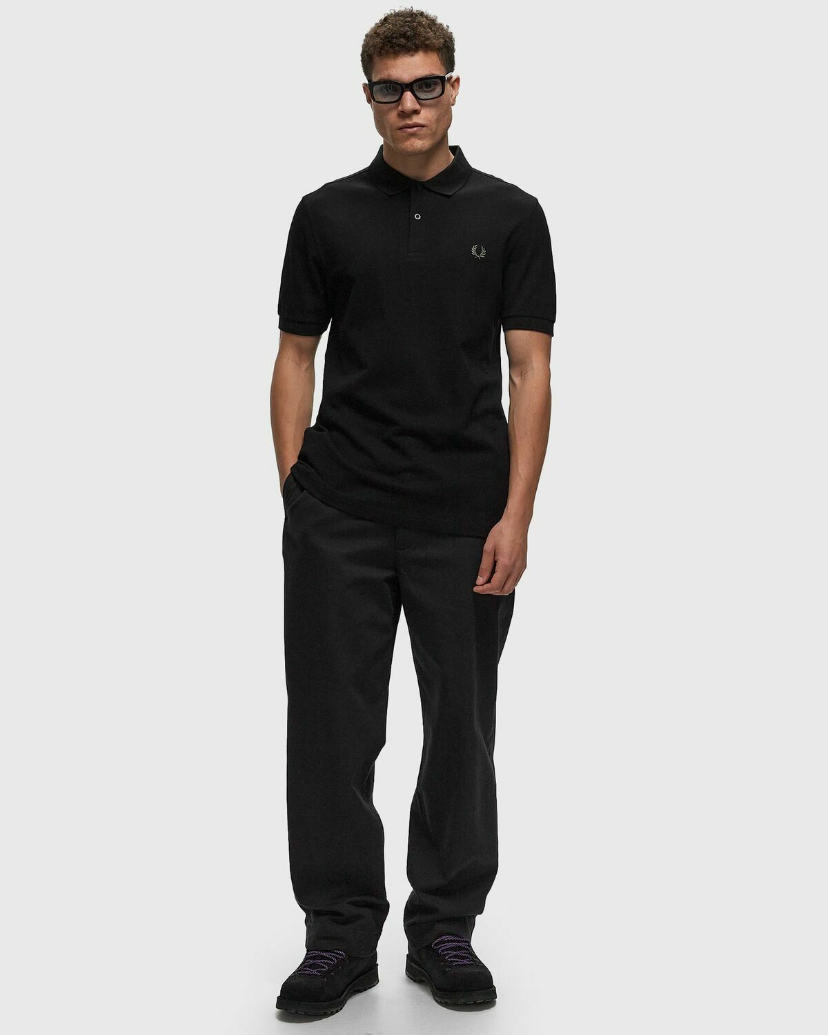 Comme des Garçons Shirt X Fred Perry TEE KNIT Black Mens Polo