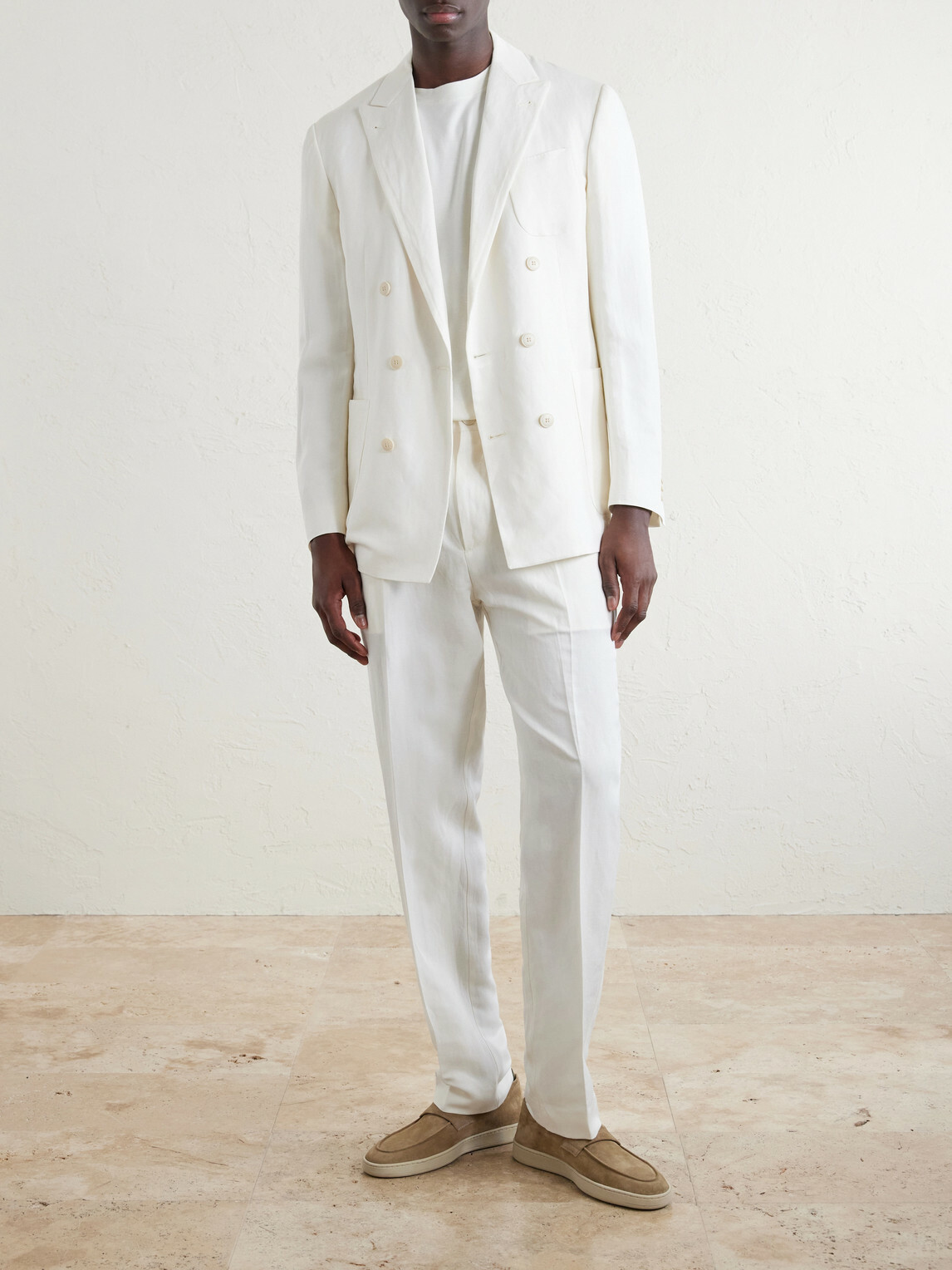 Canali - Mamhood Straight-Leg Pleated Linen And Silk-Blend Trousers - White